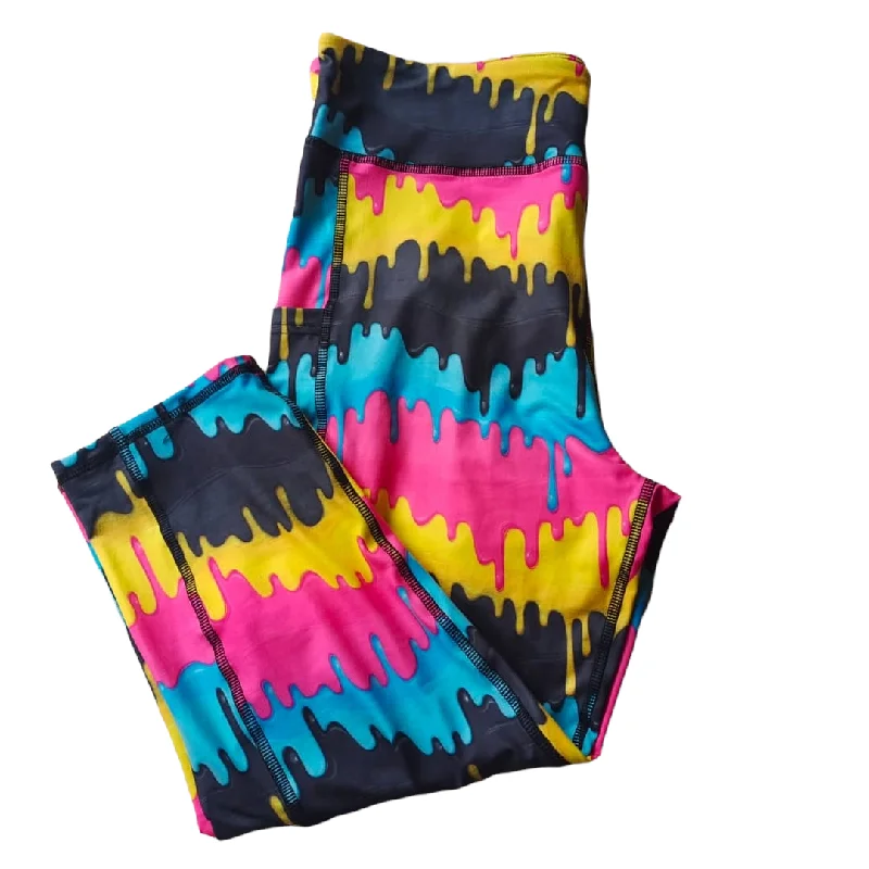 SCULPT Yoga Capri Leggings - Colour Run