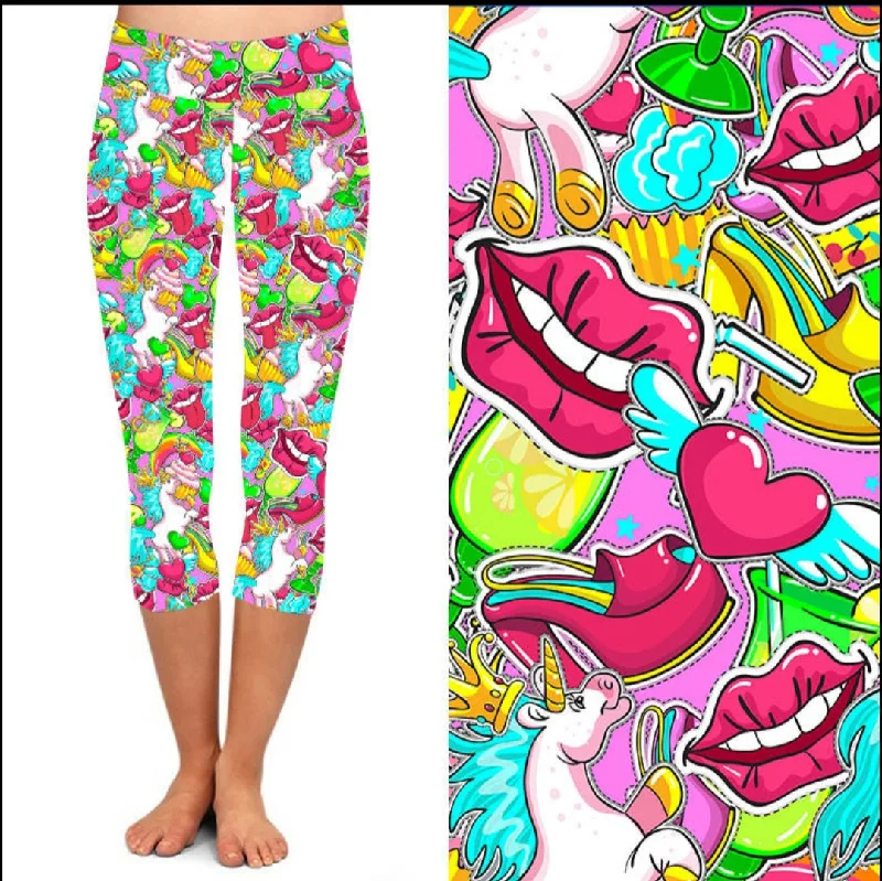 24/7 Capri Leggings – Vibrant Pop