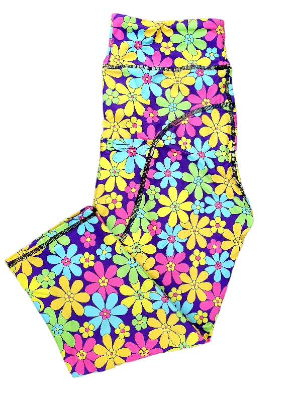 SCULPT Yoga Capri Leggings – Retro Bloom