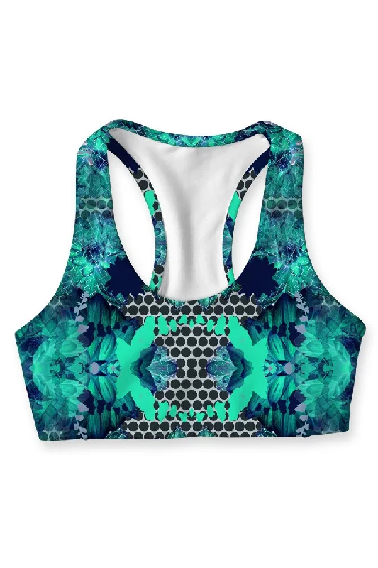 Awakening Stella Designer Seamless Racerback Sport Yoga Bra - Women