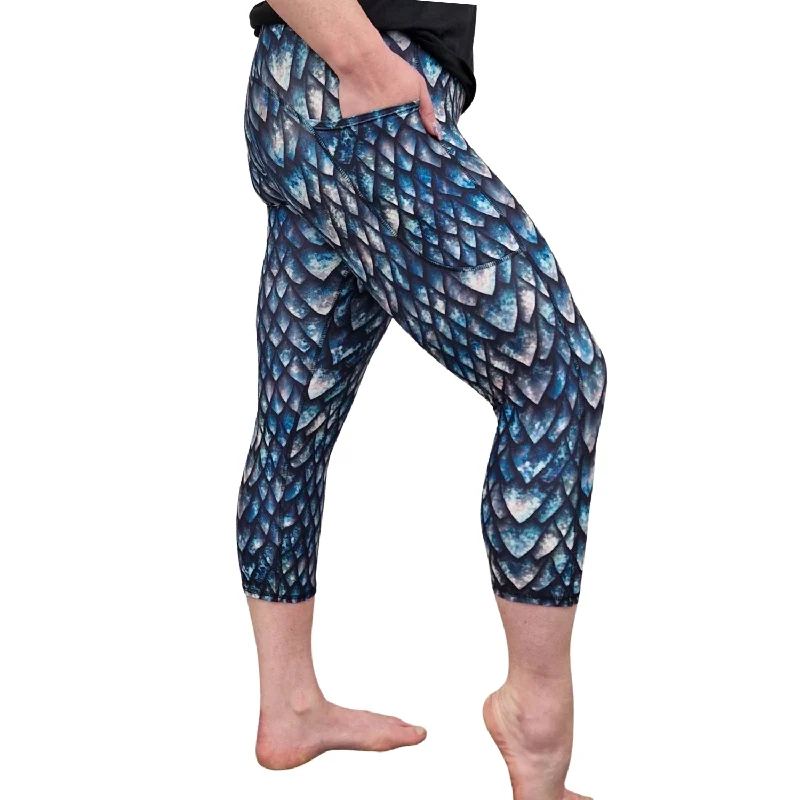 SCULPT Yoga Capri Leggings – Dragon Scale