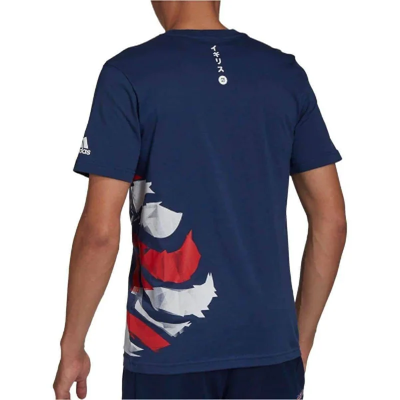 adidas Team GB Graphic Short Sleeve Mens Supporters Top - Navy