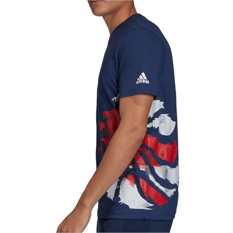 adidas Team GB Graphic Short Sleeve Mens Supporters Top - Navy