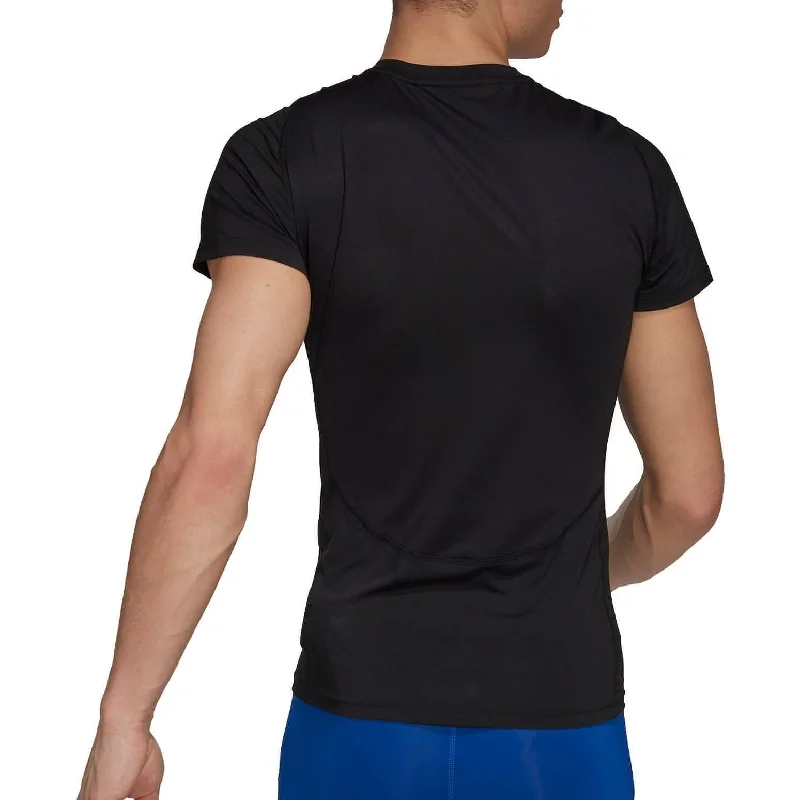 adidas Tech Fit Short Sleeve Mens Training Top - Black