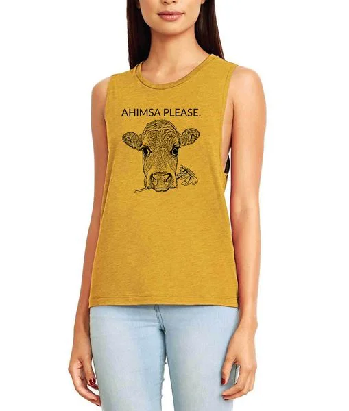 Ahimsa Rock Concert Crew Tee - Vegan Tank Top