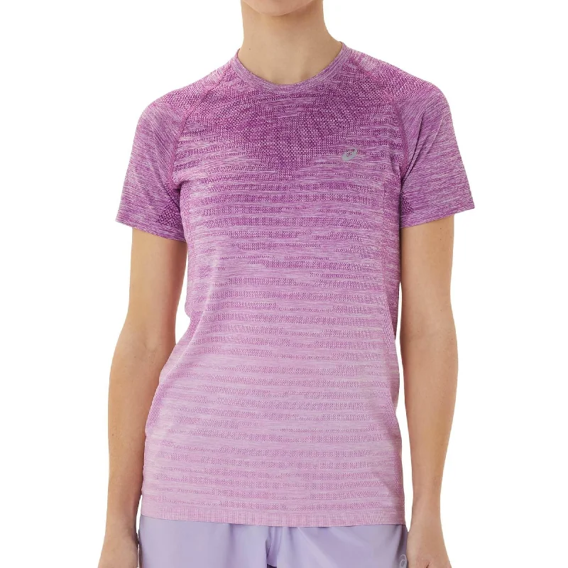 Asics Seamless Short Sleeve Womens Running Top - Purple