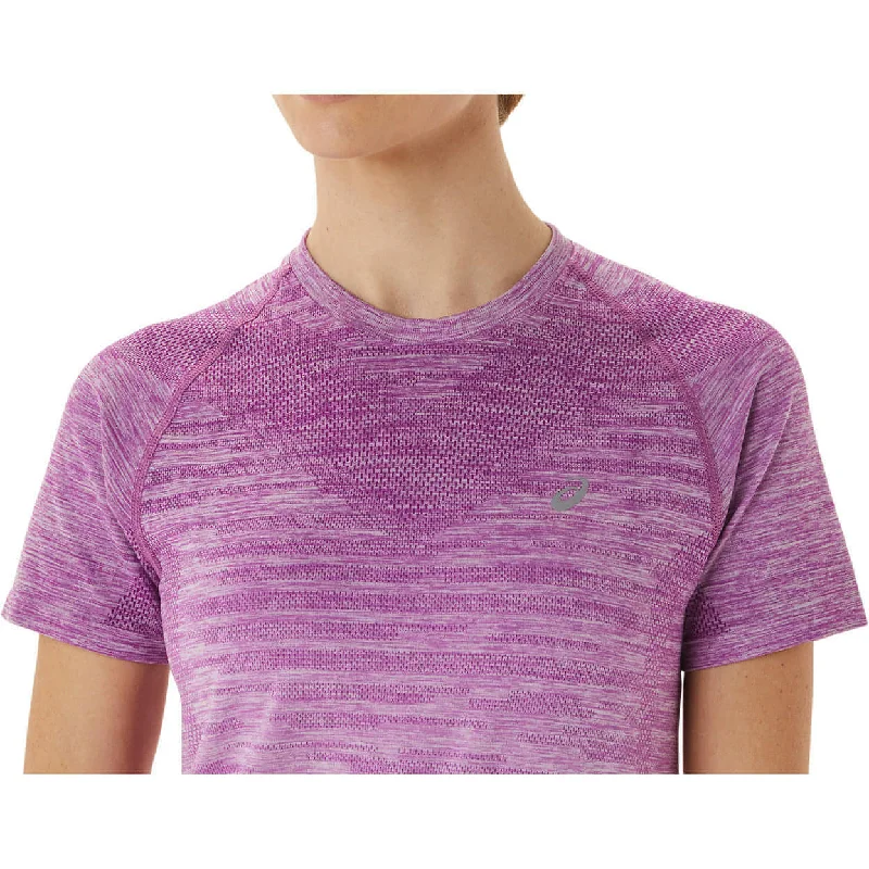 Asics Seamless Short Sleeve Womens Running Top - Purple