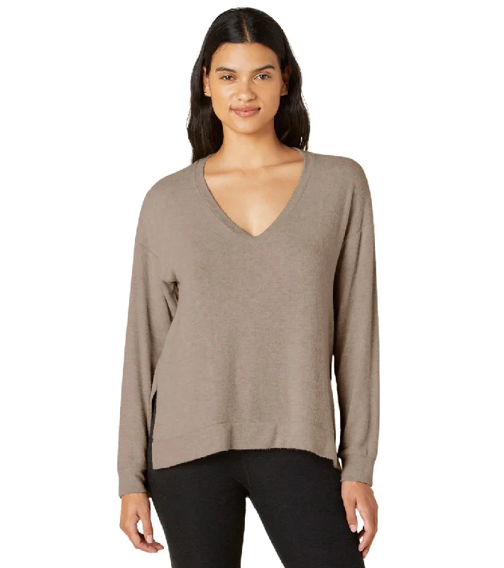 Beyond Yoga Long Weekend Pullover Fawn