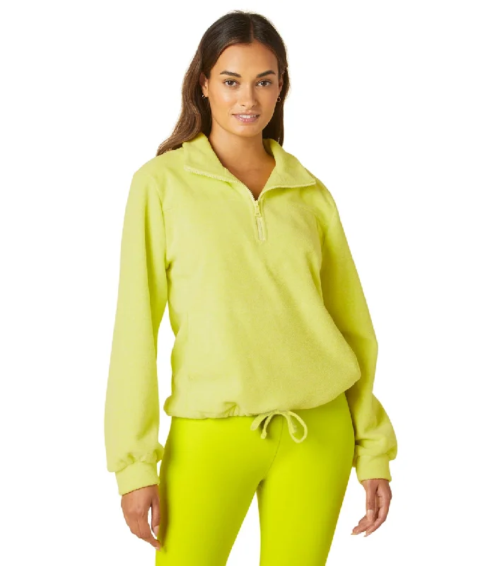 Beyond Yoga New Terrain Pullover True Chartreuse