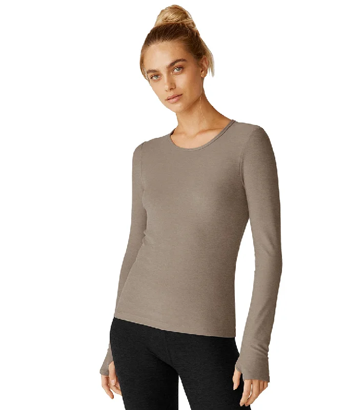 Beyond Yoga Spacedye Classic Crew Pullover Birch Heather