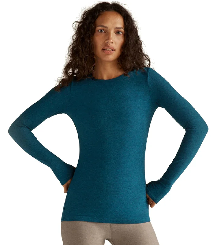 Beyond Yoga Spacedye Classic Crew Pullover Blue Gem Heather