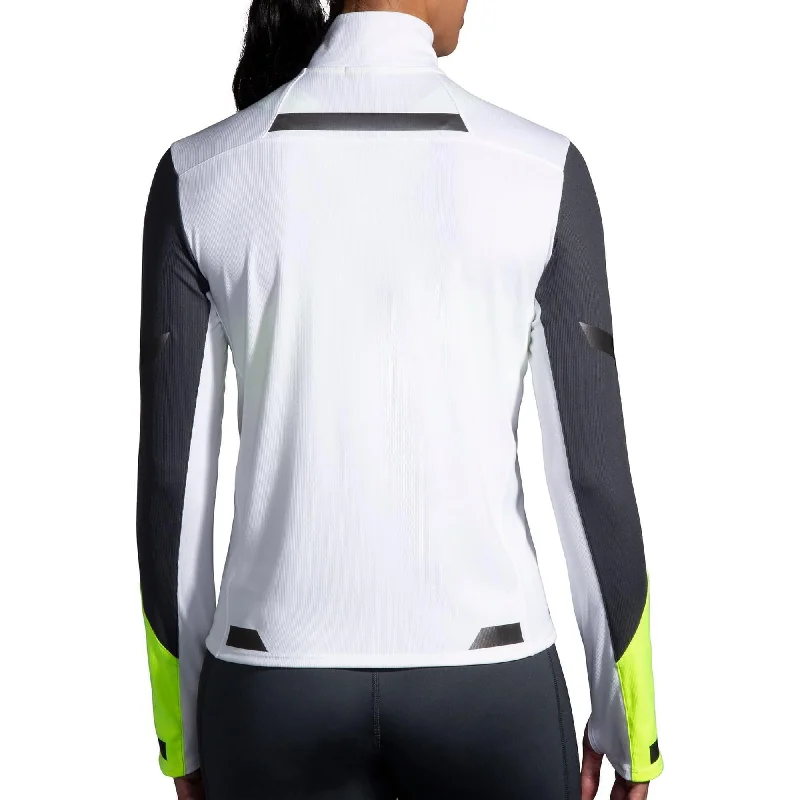 Brooks Run Visible Half Zip Long Sleeve Womens Running Top - White