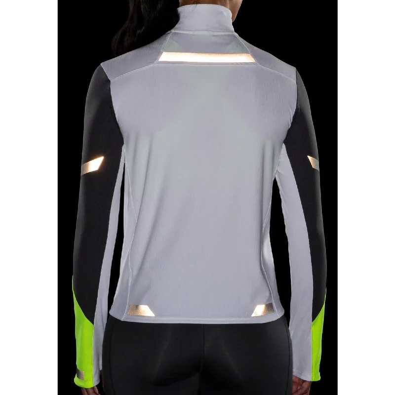 Brooks Run Visible Half Zip Long Sleeve Womens Running Top - White