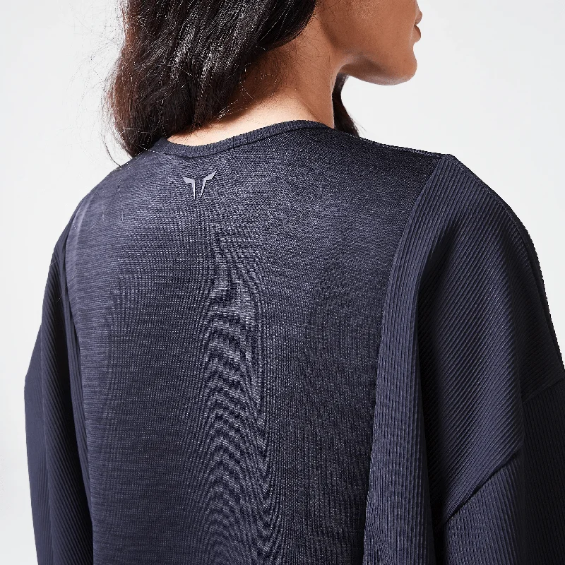 Code Ribbed Sweatshirt - Black Marl