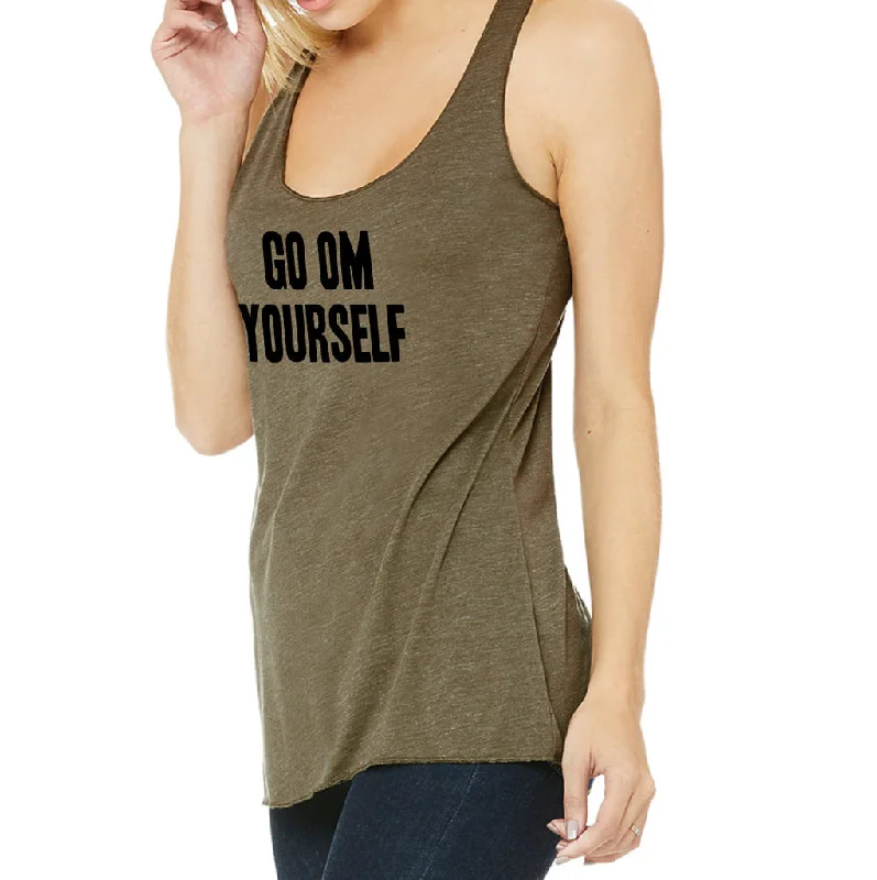 Yoga Tank Tops - Go OM Yourself Backstage Tank (FONT AND CENTER)