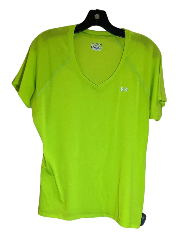 Green Athletic Top Short Sleeve Under Armour, Size L