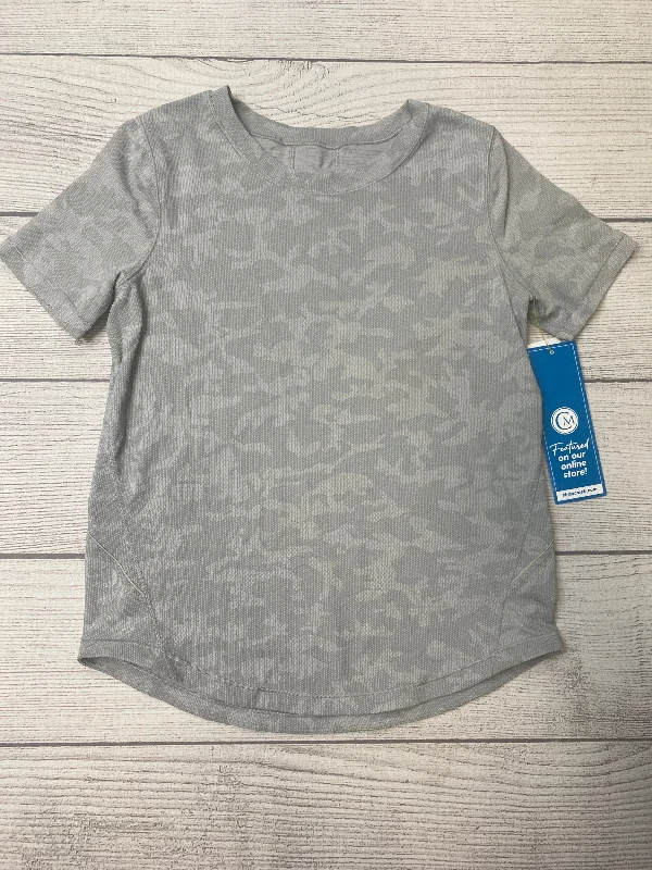 Grey Athletic Top Short Sleeve Lululemon, Size S