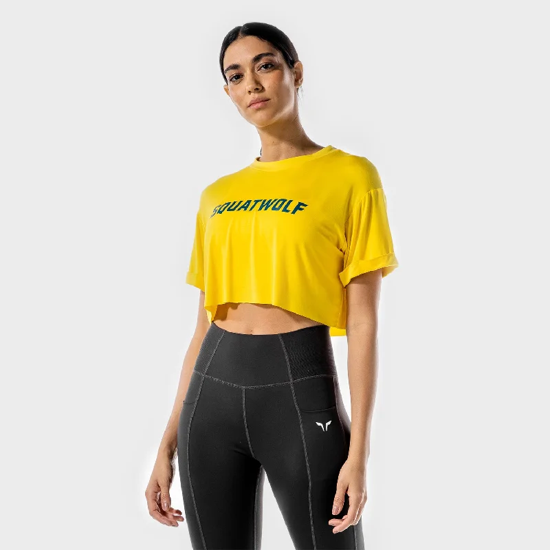 Iconic Crop Tee - Yellow