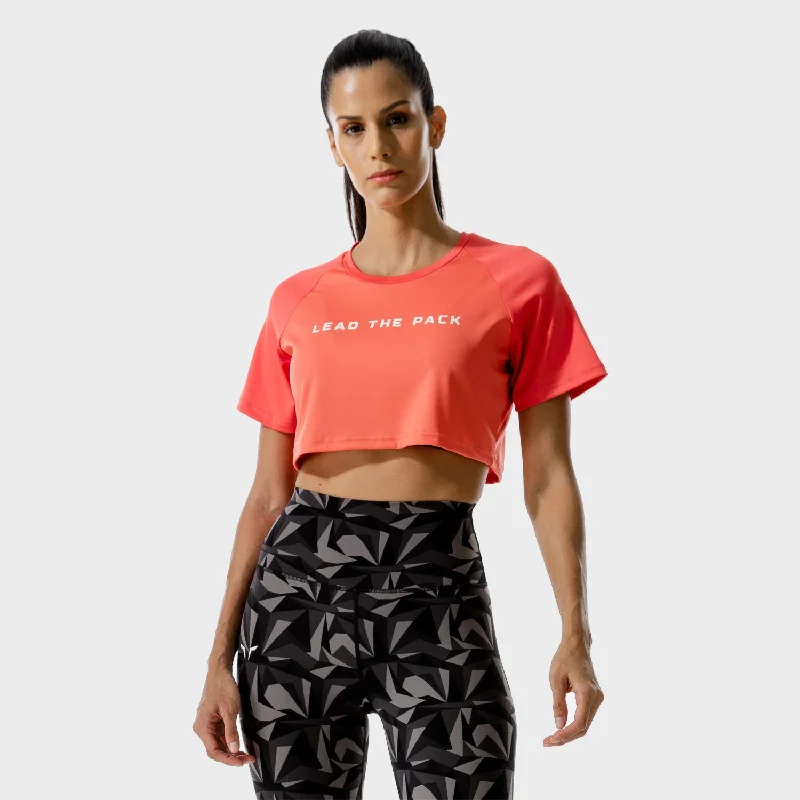 LAB360° Crop Tee - Hot Coral