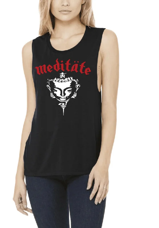 MEDITATE ROCK & ROLL YOGA CREW TANK