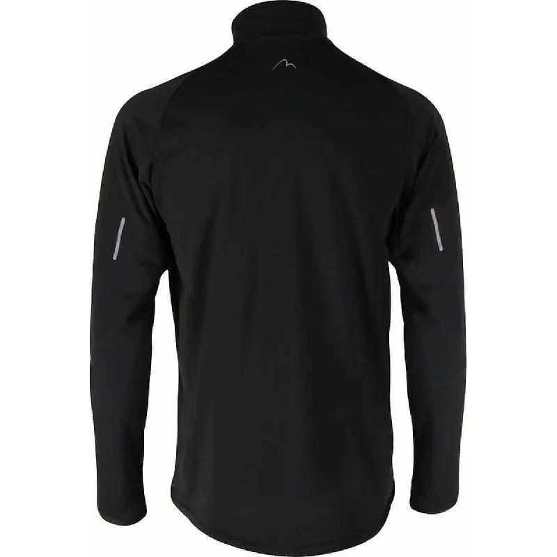 More Mile Alaska Half Zip Long Sleeve Mens Running Top - Black