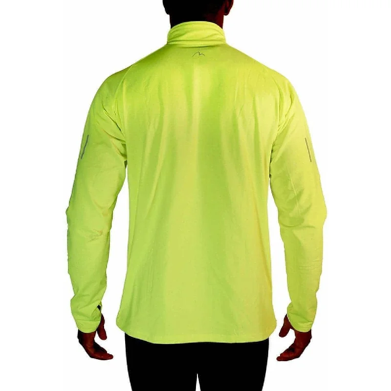 More Mile Alaska Half Zip Long Sleeve Mens Running Top - Yellow