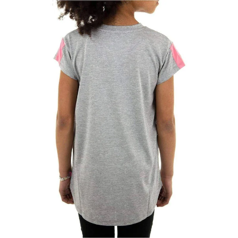 More Mile Girls Cap Short Sleeve Training Top - Grey