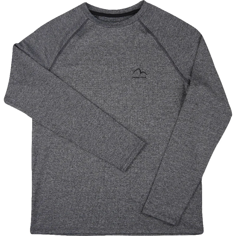 More Mile Train To Run Boys Long Sleeve Running Top - Grey