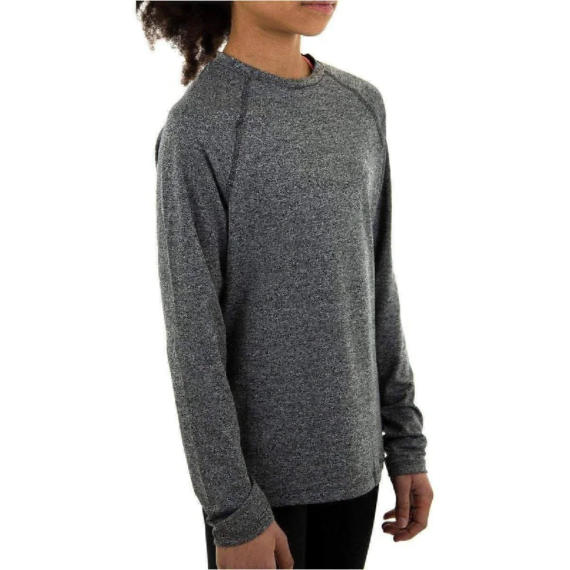 More Mile Train To Run Girls Long Sleeve Running Top - Grey