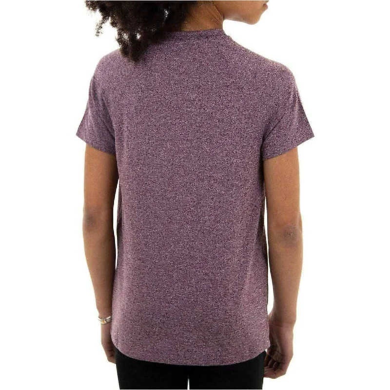 More Mile Train To Run Girls Short Sleeve Running Top - Purple