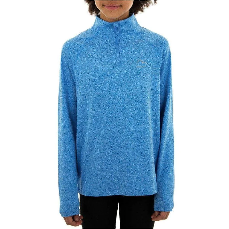 More Mile Train To Run Half Zip Junior Running Top - Blue