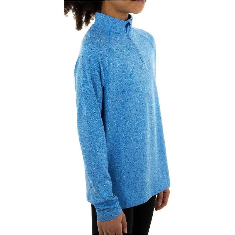 More Mile Train To Run Half Zip Junior Running Top - Blue