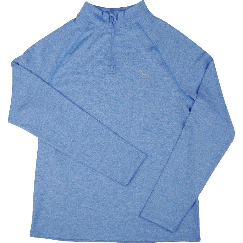 More Mile Train To Run Half Zip Junior Running Top - Blue