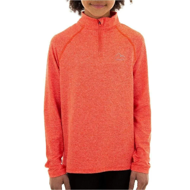 More Mile Train To Run Half Zip Junior Running Top - Orange