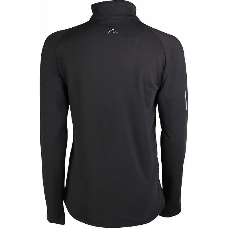 More Mile Vancouver Half Zip Long Sleeve Womens Running Top - Black