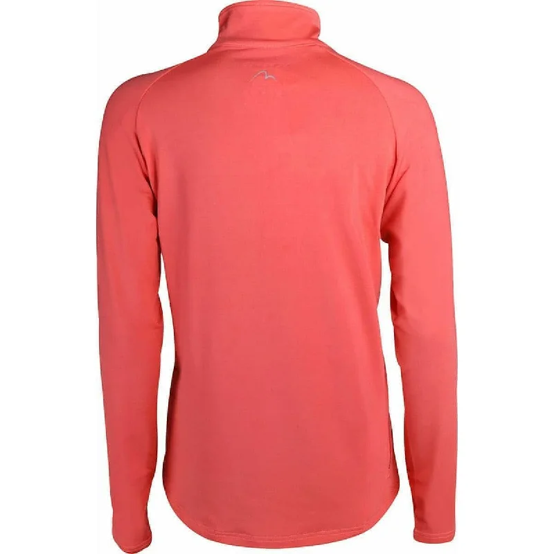 More Mile Vancouver Half Zip Long Sleeve Womens Running Top - Pink