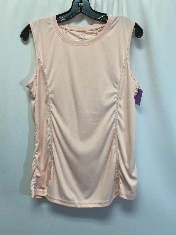 Peach Athletic Top Short Sleeve Clothes Mentor, Size L