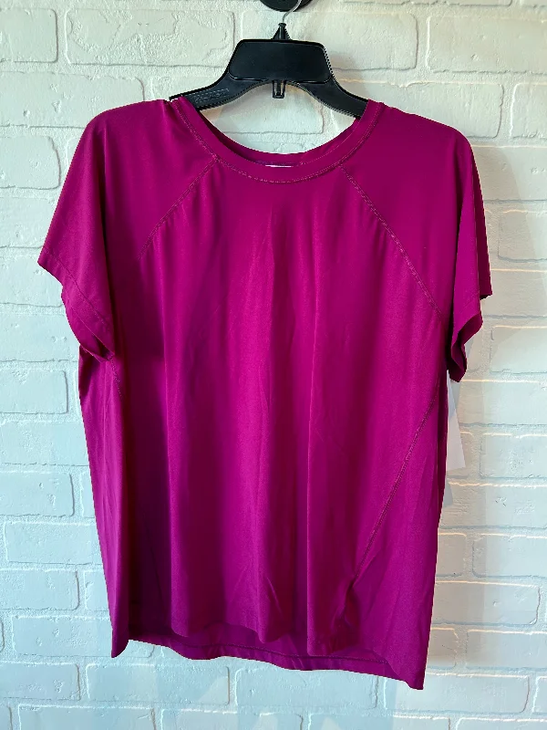 Pink Athletic Top Short Sleeve Athleta, Size M