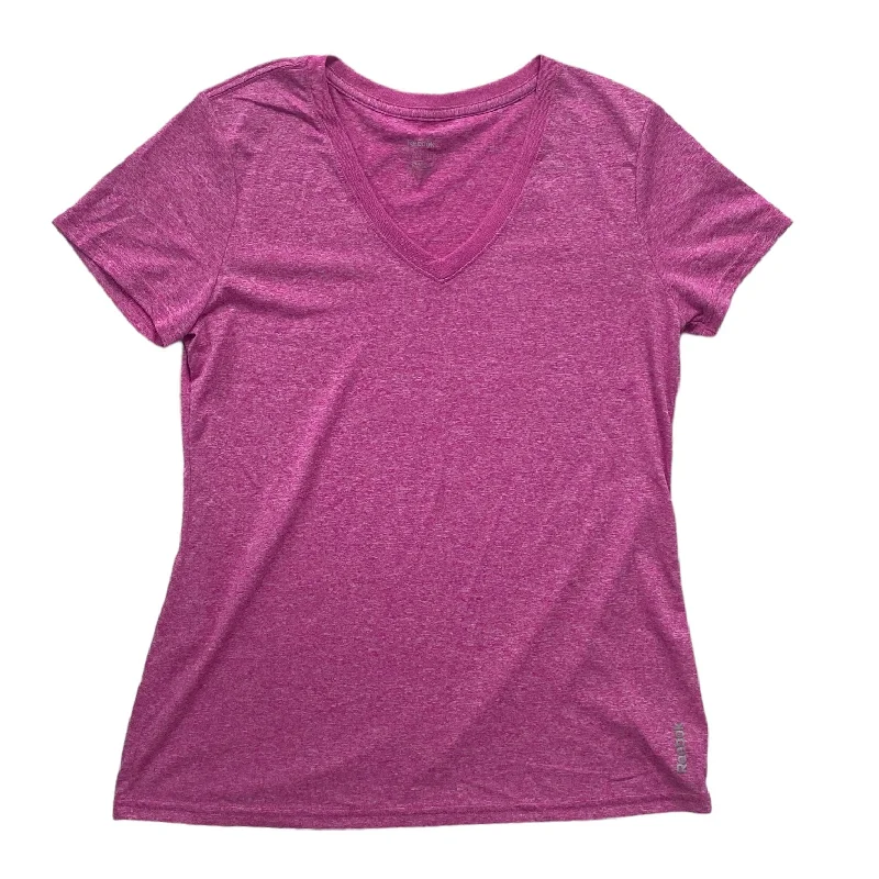 Pink Athletic Top Short Sleeve Reebok, Size L