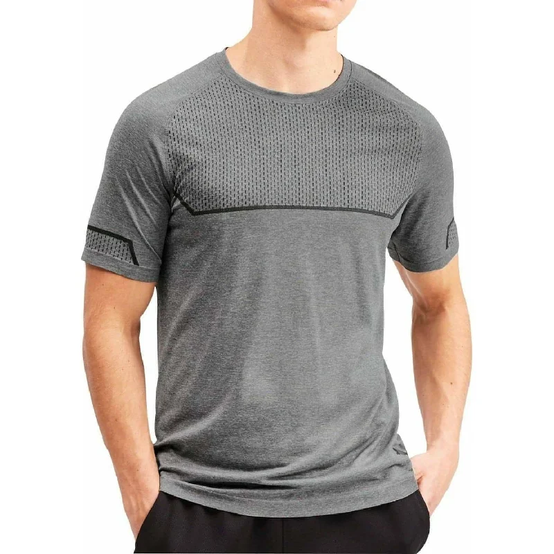 Puma Energy Seamless Short Sleeve Mens Running Top - Grey