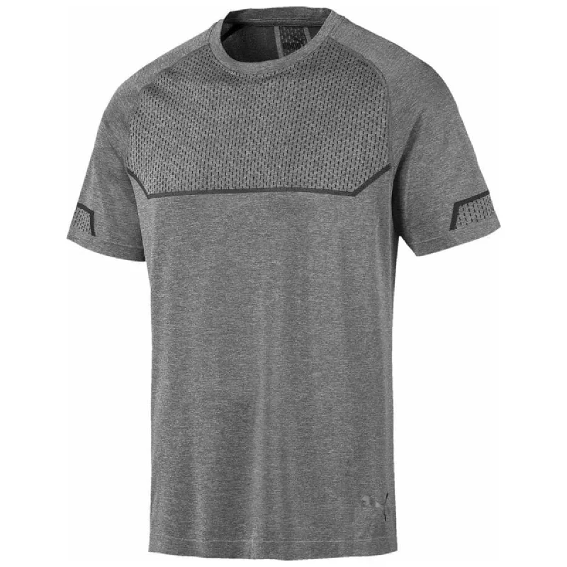 Puma Energy Seamless Short Sleeve Mens Running Top - Grey