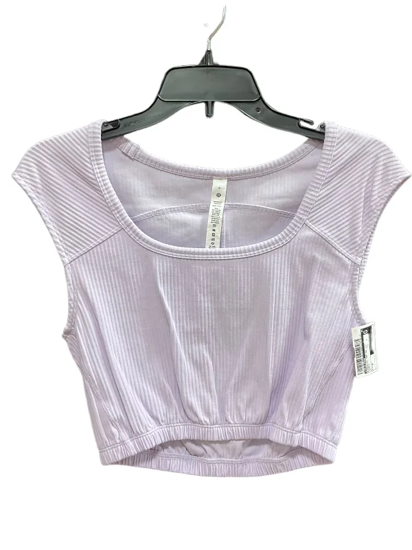 Purple Athletic Top Short Sleeve Lululemon, Size M