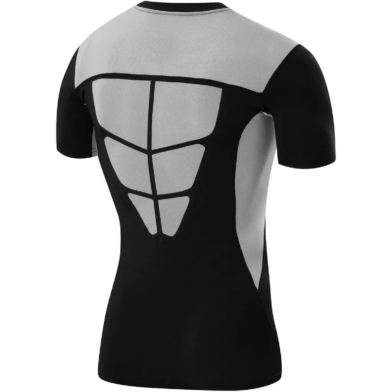 TCA FX Laser Mens Short Sleeve Compression Top - Black