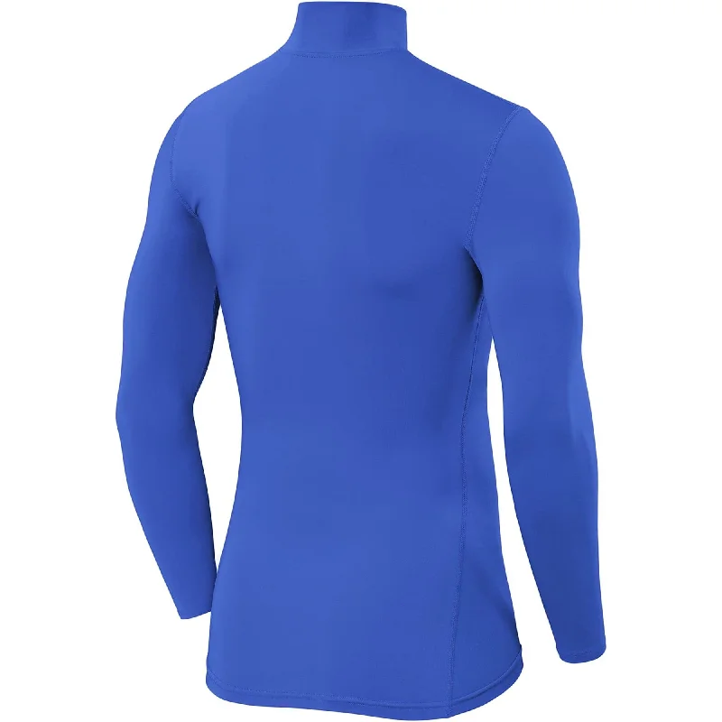 TCA PowerLayer Long Sleeve Mock Mens Compression Top - Blue