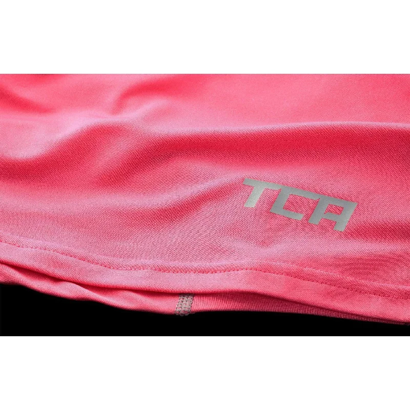 TCA Pro Performance Womens Short Sleeve Baselayer Running Top - Pink