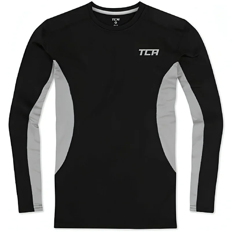 TCA SuperThermal FX Laser Mens Long Sleeve Running Top - Black