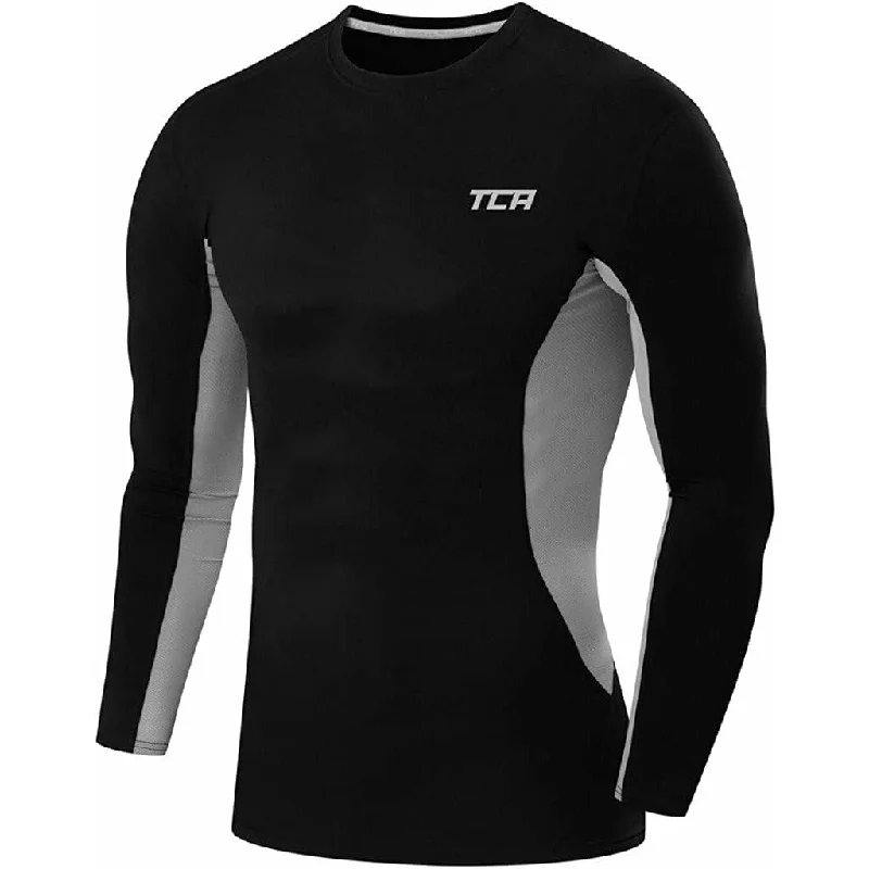 TCA SuperThermal FX Laser Mens Long Sleeve Running Top - Black