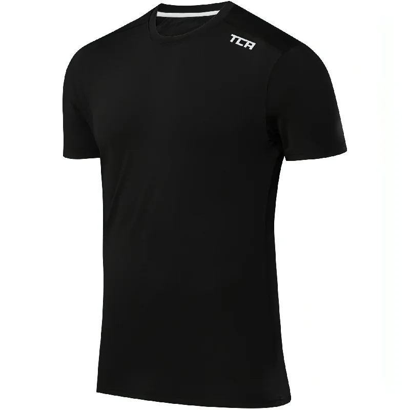 TCA Swift Short Sleeve Mens Running Top - Black