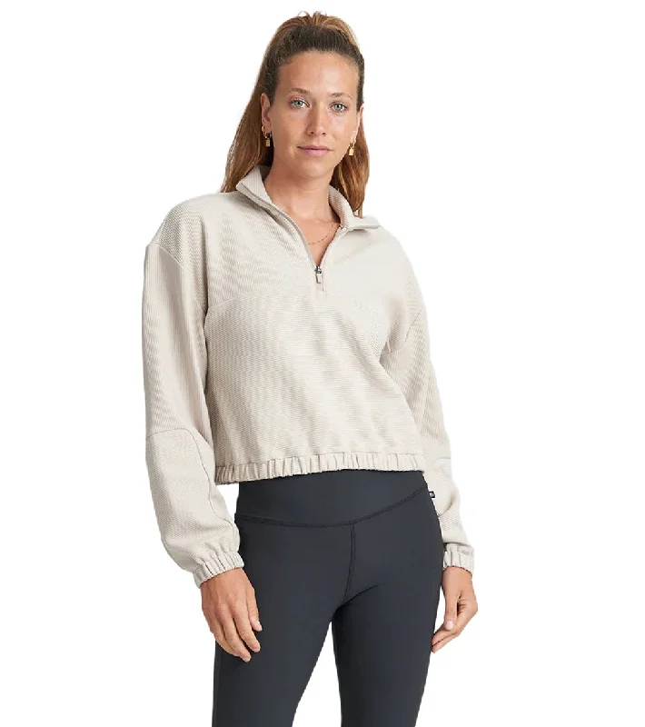 Thrive Societe Marlow Half Zip Pullover Stone