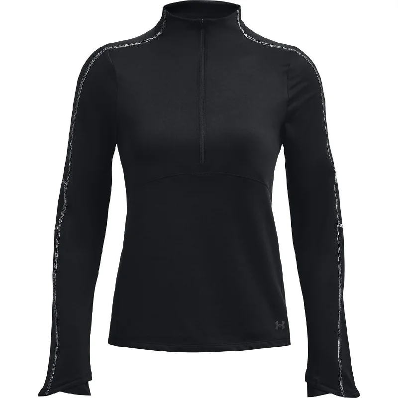 Under Armour Cold Weather Half Zip Long Sleeve Womens Running Top - Black